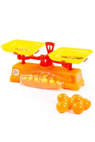 Игровой набор Весы Чебурашка и крокодил Гена + 6 апельсинов (в сеточке)