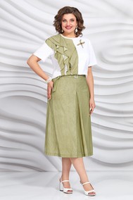 Модель 5423-4 белый+оливковый Mira Fashion