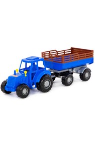 84781 Трактор Мастер (синий) с прицепом №2