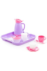 Набор детской посуды Алиса с подносом на 2 персоны (Pretty Pink)