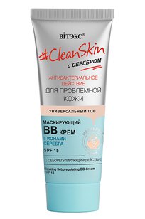 #CleanSkin с серебром для проблемной кожи Маскирующий ВВ-крем с себорегулирующим действием SPF15