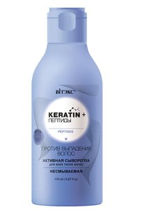 Keratin + Пептиды АКТИВНАЯ СЫВОРОТКА для всех типов волос Против выпадения волос несмываемая